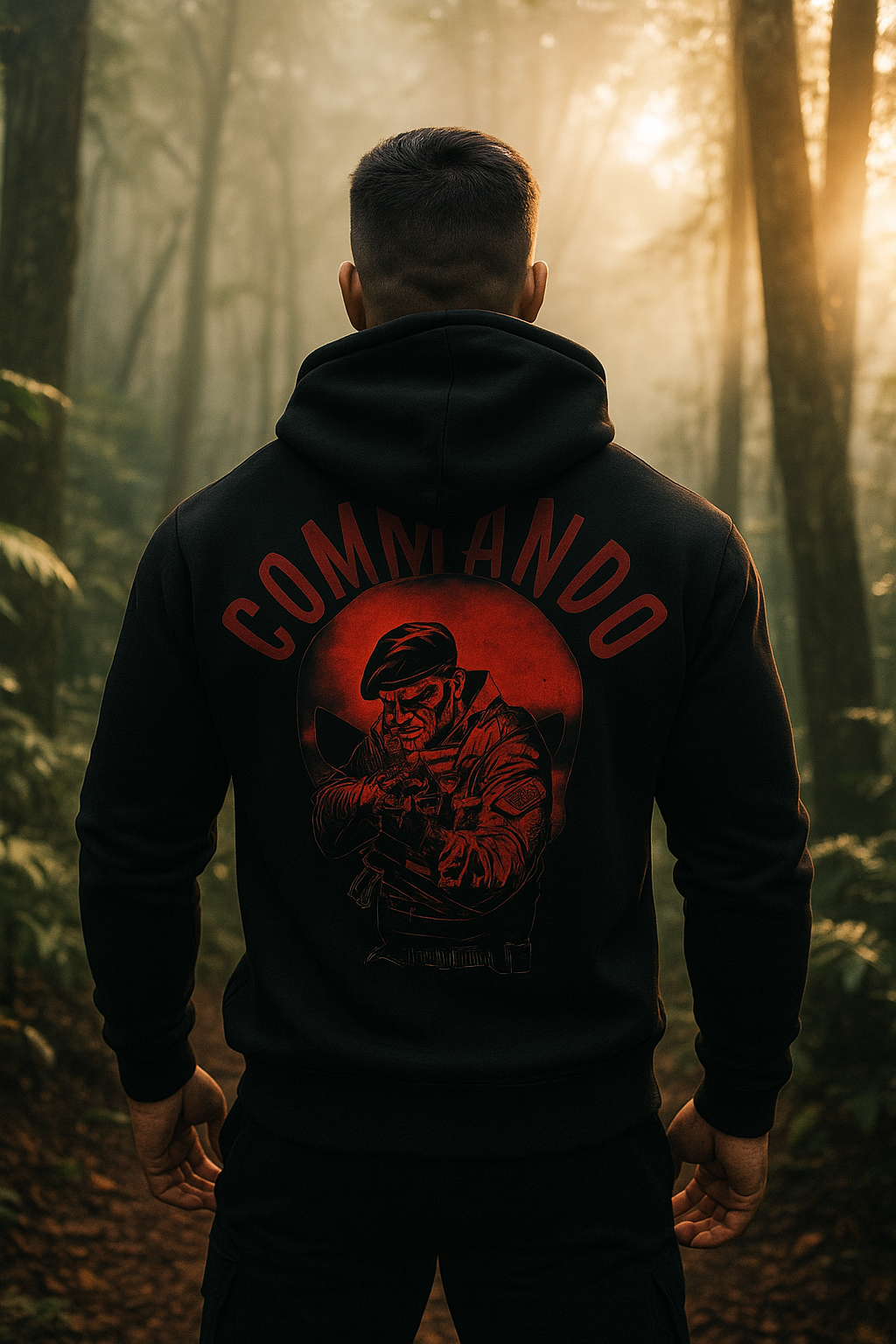 Commando Tactical Hoodie – Midnight Black