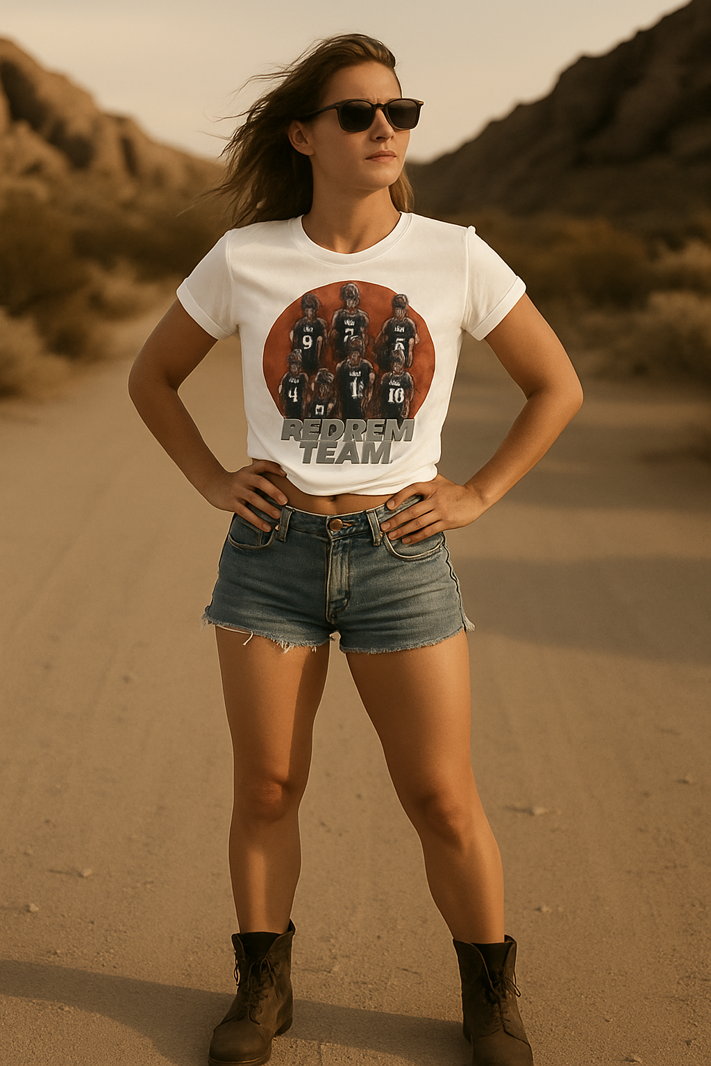 Vintage "Redeem Team" Graphic T-Shirt – Desert Sunset Edition