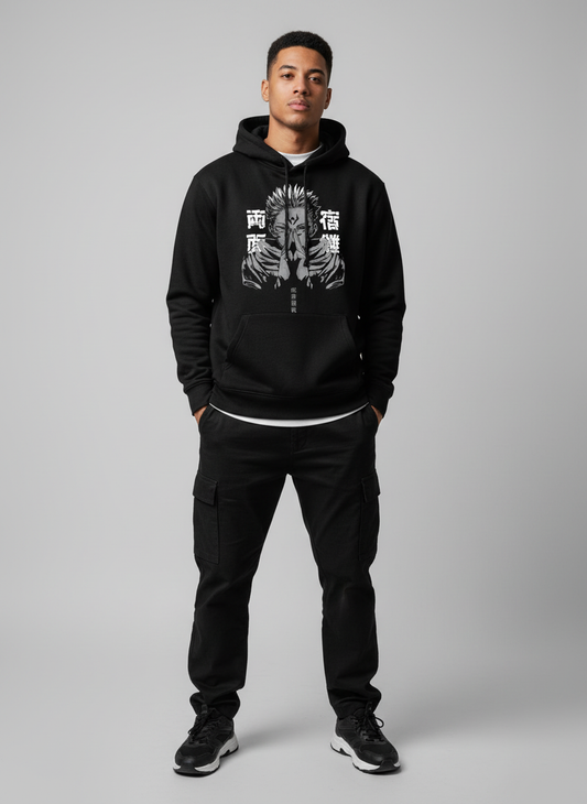 Jujutsu Kaisen Sukuna Illustration Hoodie for Men