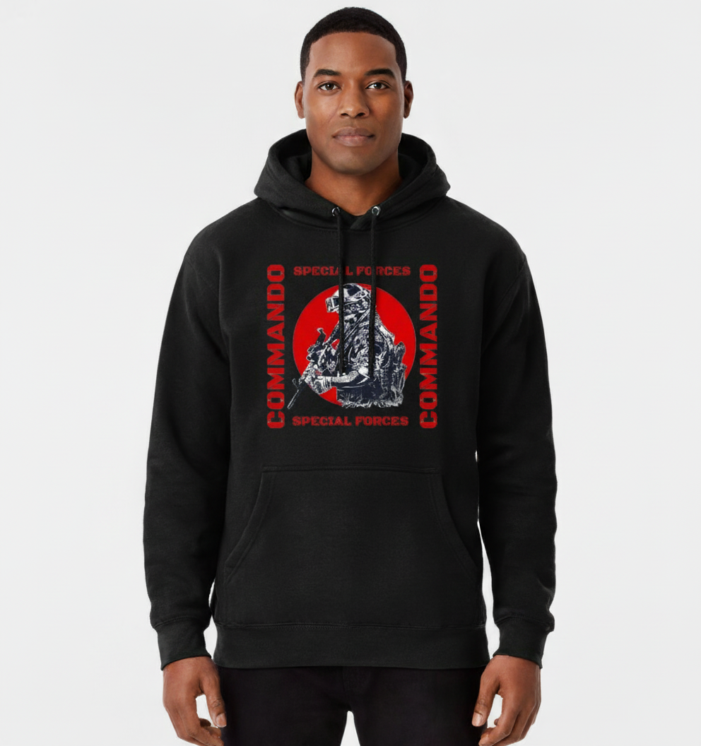 Commandos Elite Line-Art Print Hoodie