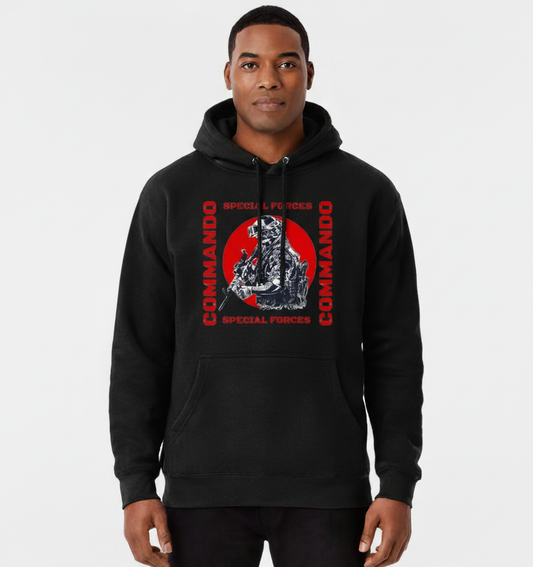 Commandos Elite Line-Art Print Hoodie