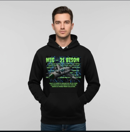 Wings of Valor – MiG-21 Bison Hoodie