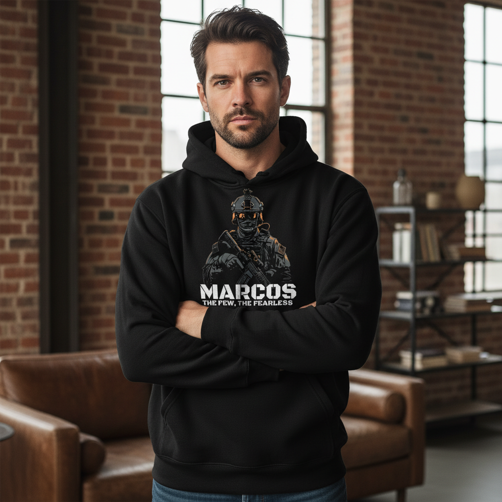 Marine Commandos. Silent professionals. This hoodie is built as a tribute to the men who go where others can’t and do what others won’t, from the depths of the ocean to hostile coastlines.